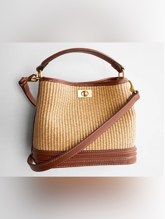 Mango Handbags - MNG Mango Raffia Crossbody Bag